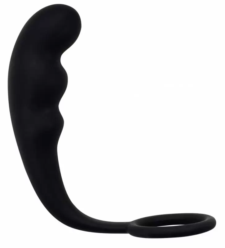 Анальный стимулятор с эрекционным кольцом Mountain Range Anal Plug – черный