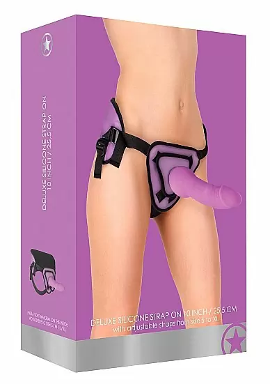 Страпон с трусиками Deluxe Silicone - 10 Inch Ouch!