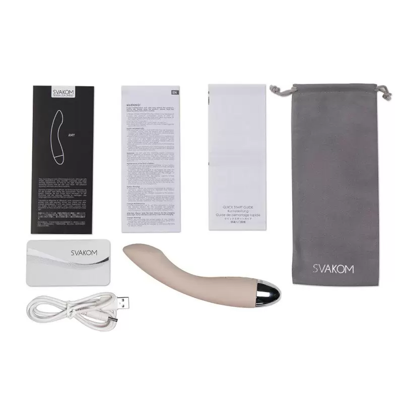 Вибромассажер Amy для точки G с интеллектуальным режимом – бежевый	