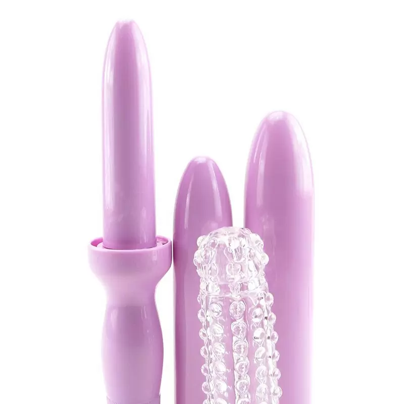 Вибромассажер с насадками Dilator Set Purple Dilator with 4 Sizes & Sleeve