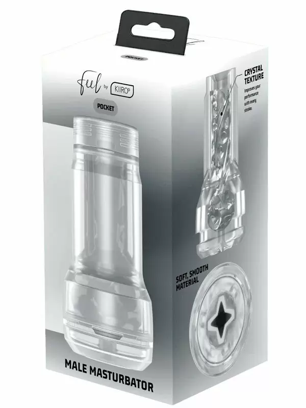 Мастурбатор Kiiroo Feel Pocket Stroker Crystal, 16.4 см, прозрачный | Он и Она 18+