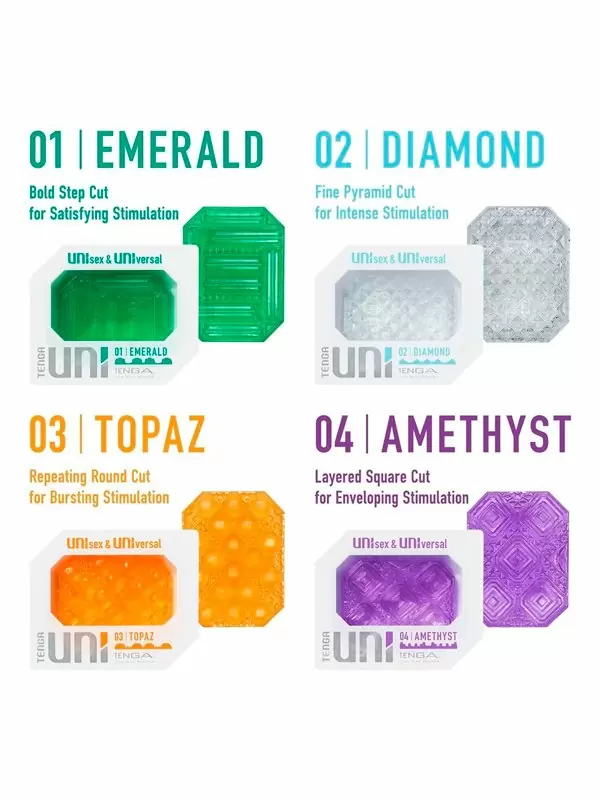 Набор нереалистичных мастурбаторов Tenga Uni Variety Pack, 4 шт., 5,8 см, ТПЭ