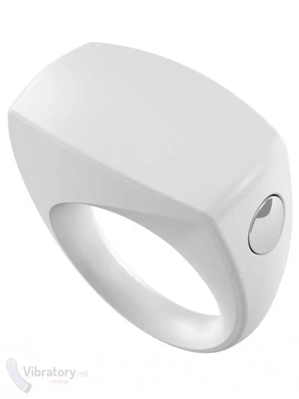 Эрекционное кольцо Ovo B6 с вибрацией – белый