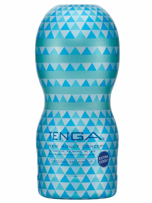 Нереалистичный мастурбатор Tenga Vacuum Cup - Extra Cool Edition, 15,5 см, ТПЭ, белый