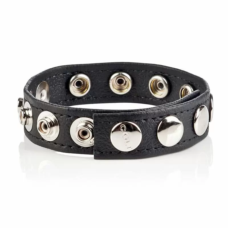 Кожаная утяжка на пенис Colt C/B Strap 8 Snap Fastener – черный