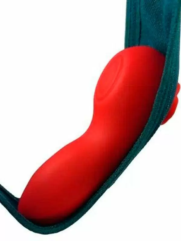 Носимый вибростимулятор-вкладка Magic Motion Funtown Caleo, управление с приложения, силикон, красный | Он и Она 18+