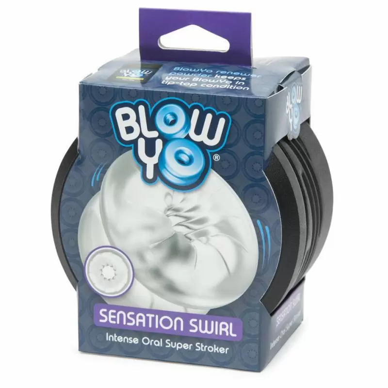 Стимулятор для пениса BlowYo Sensation Swirl спиралевидный – белый