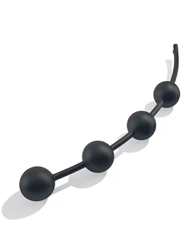 Анальная цепочка Mystim Garland Anal chain Booty L, для подключения к источнику электроимпульсов, со смещенным центром тяжести, черный