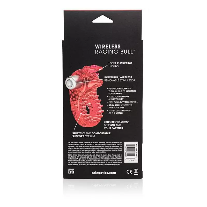 Эрекционное виброкольцо со стимулятором клитора Бык Couple's Raging Bull – красный