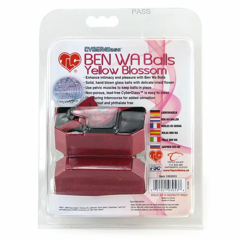 Вагинальные шарики Ben Wa Balls Yellow Blossom стеклянные