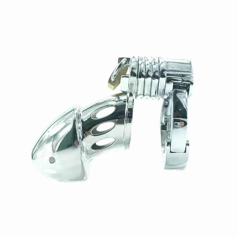 Пояс верности из металла с доступом к уретре Kanikule metal - серебристый	    