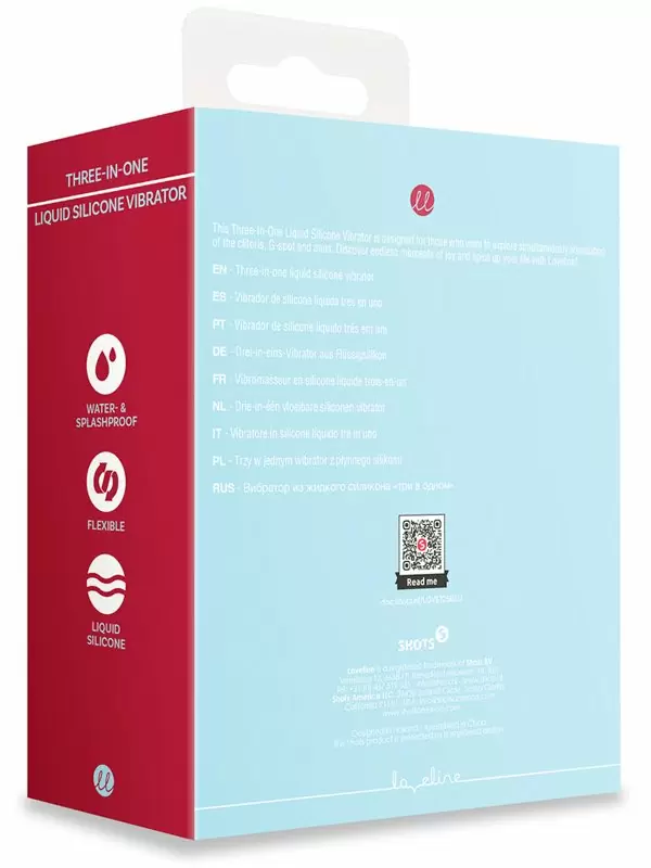 Тройной вибратор Breezy Blue, с пультом Д/У, 11,4 см, 10 скоростей, голубой