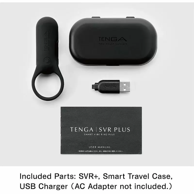Эрекционное кольцо Tenga SVR+ Black с вибрацией