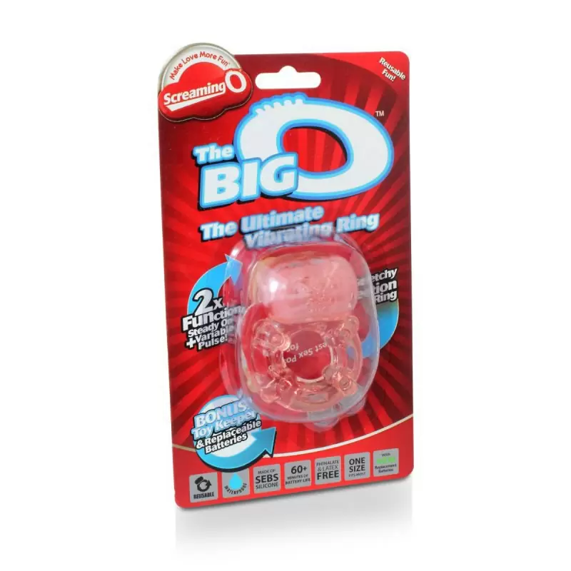 Эрекционное кольцо с вибрацией Screaming O Big O – телесный