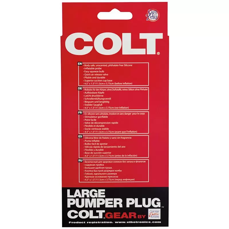 Анальная пробка-расширитель COLT Large Pumper Plug
