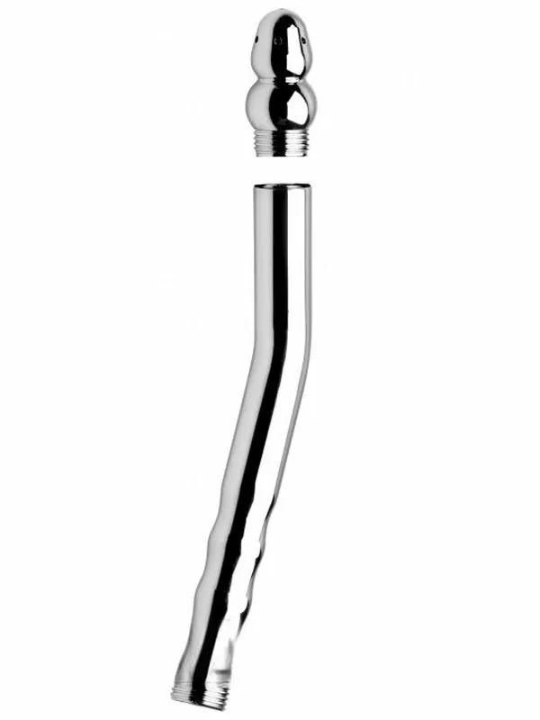 Насадка для глубокого анального душа XR Brands, 23 см, серебристый