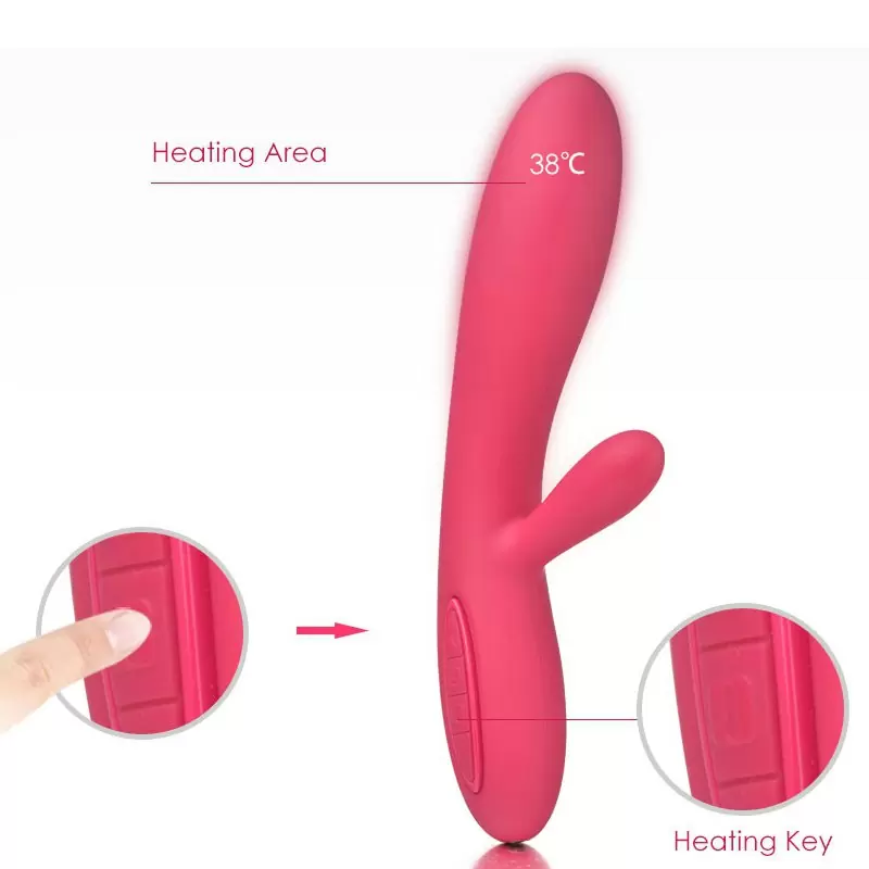 Вибромассажер Lester с функцией подогрева, интеллектуальный режим – винно красный