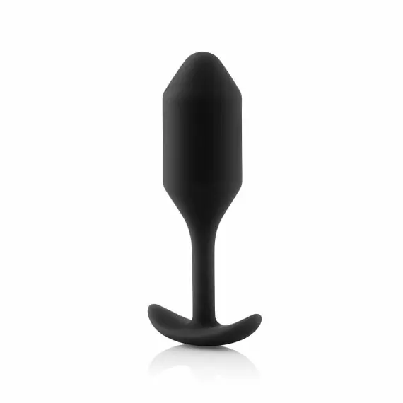 Пробка для ношения с вибрацией черная B-Vibe Vibrating Snug Plug 2