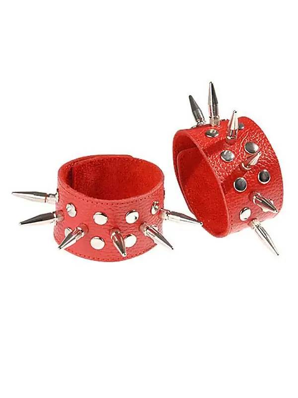 Напульсники Sitabella с большими шипами – красный