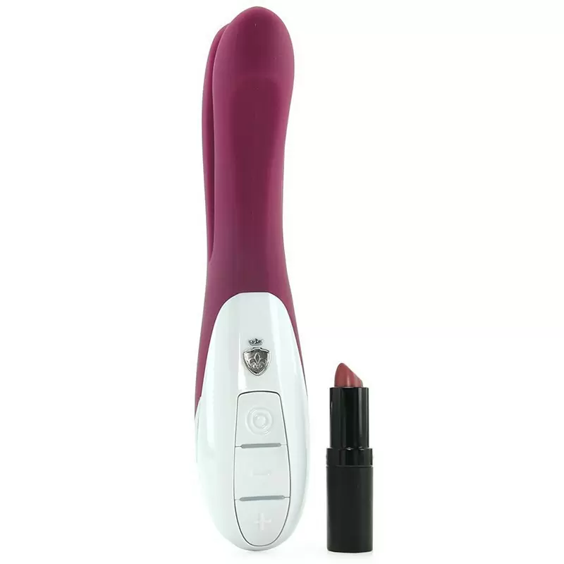 Вибромассажер Bon Aparte для двойного проникновения – виноградный 