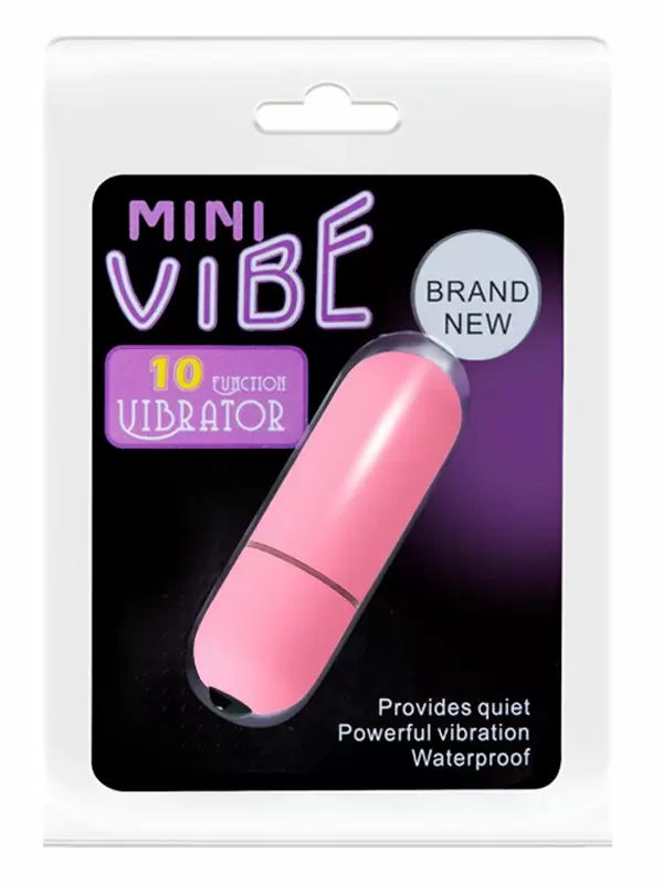 Компактная вибропуля Baile Mini Vibe, 6,2 см, 10 режимов, розовый