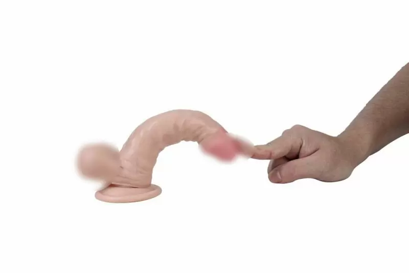 Реалистичный фаллоимитатор REAL с мошонкой на присоске и трусиками для страпона, PVC, 13x3,5 см.