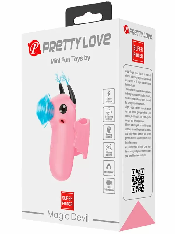 Вакуумный стимулятор клитора Baile Magic Devil, с электростимуляцией, 10 режимов, на палец