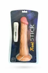 Виброреалистик TOYFA RealStick Nude 8,8” на присоске – телесный