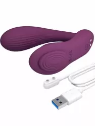 Носимый вибростимулятор-вкладка Baile Franz, два мотора, 10 режимов, силикон