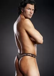 Мужские сетчатые тонги BlueLine леопардовые – S/M