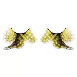 Ресницы перьевые Baci Синьга – желтый с черным