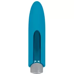 Дизайнерский мини массажер с насадкой Nyx - Blue