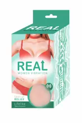 Реалистичный односторонний мастурбатор Real Women Vibration с вибрацией 14 см.