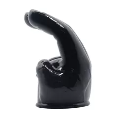 Насадка на вибромассажер Power Head Double Finger в виде 2-х стимулирующих пальцев  – черный