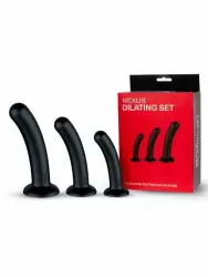 Набор расширителей Nexus Silicone Dilator, изогнутой формы, 3 размера, черные