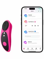Носимый стимулятор клитора LOVENSE Ferri, управление через приложение, 7,4 см, 10 режимов, силикон, розовый с черным