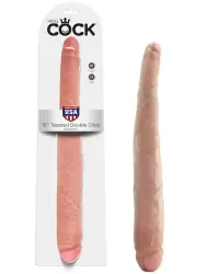 Фаллоимитатор двухголовый 16 Tapered Double Dildo конический – телесный