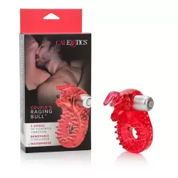 Эрекционное виброкольцо со стимулятором клитора Бык Couple's Raging Bull – красный