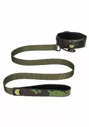 Ошейник с поводком Collar With Leash - Army Theme