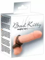 Эластичное эрекционное кольцо с подхватом мошонки Orion Penis Hodenringe, 3,2 см, ТПЕ,  черный