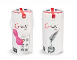 Гладкие вагинальные шарики Gballs 2 App Petal Rose с персональным тренером вагинальных мышц - розовый