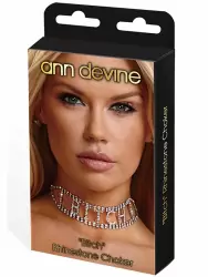 Ожерелье из кристаллов Ann Devine - Bitch Rhinestone Choker – серебристый