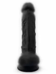 Реалистичный фаллоимитатор SILEXD Model 1 с мошонкой, 17,6 см, силикон, черный