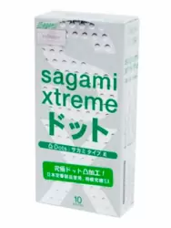 Рельефные презервативы Sagami Xtreme Type-E латекс, с точечной текстурой, 10 шт