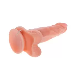 Рельефный вибромассажер-реалистик с мошонкой на присоске American Special Technical Troops – телесный