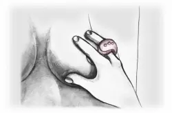 Мини-вибратор на палец Gring - розовый