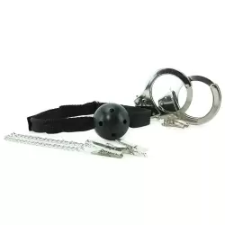 Набор для интимных удовольствий Shut Me Up Kit - черный