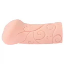 Декорированный мастурбатор-вагина Tattoo с крупной рельефной точкой G – телесный 