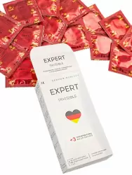 Оригинальные презервативы EXPERT Invisible, ультратонкие, 18 см, 15 шт. в уп.