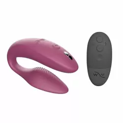 Вибратор для пар We-Vibe Sync 2, с пультом Д/У, 7 см, розовый